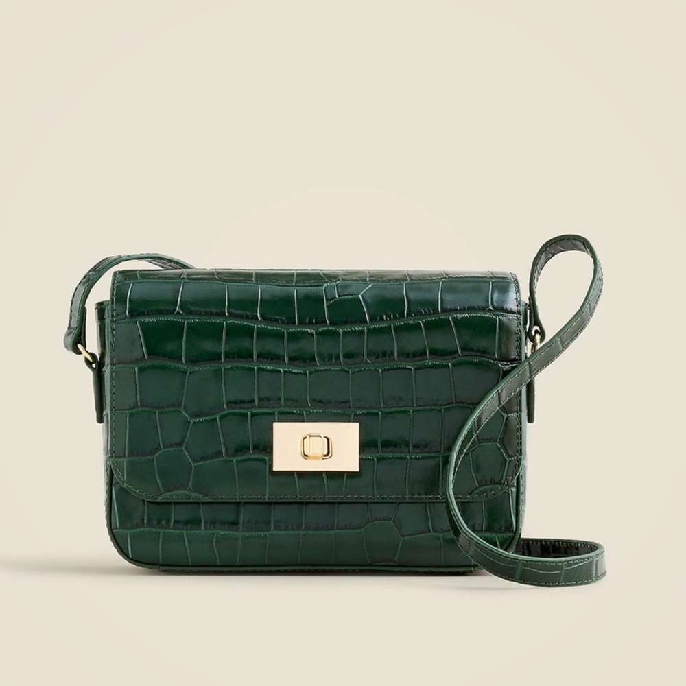 J. Crew Edie crossbody bag in Italian croc-embossed leather BX987